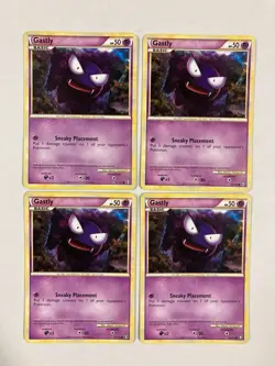 4x Pokemon TCG Gastly 63/102 Triumphant card - Image 1
