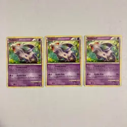 3x Pokemon TCG Nidoran 69/102 Triumphant card - Image 1