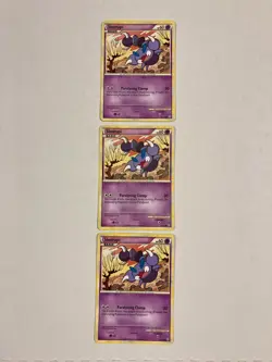 3x Pokemon TCG Skorupi 76/102 Triumphant card - Image 1