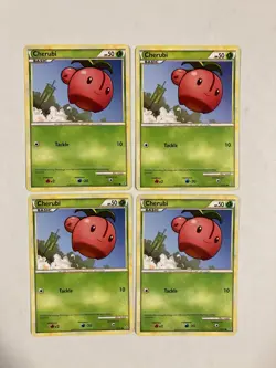 4x Pokemon TCG Cherubi 47/95 Unleashed cards - Image 1