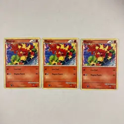 3x Pokemon TCG Magmar 52/95 card Unleashed - Image 1