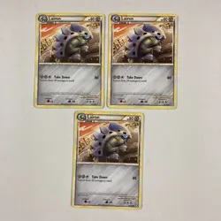 3x Pokemon TCG Lairon 37/102 Triumphant card - Image 1