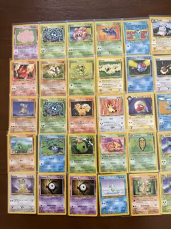 Vintage Pokemon 148 Card Lot Commons Uncommons Base Set Fossil Jungle NM LP MP - Image 1
