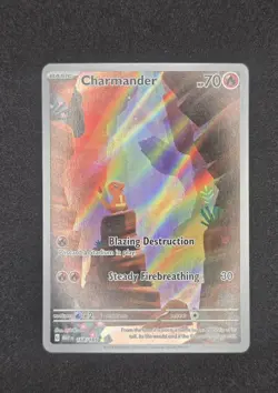Pokemon Charmander 168/165 Scarlet & Violet 151 Full Art Holo Rare Card - Image 1