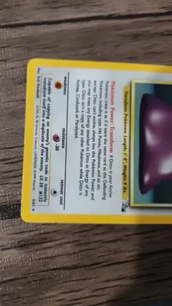 Ditto Holo Fossil 3/62 WOTC Pokemon Card - Image 3