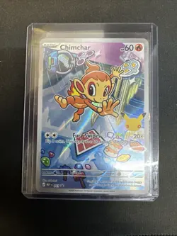 Pokemon Card Chimchar 041 30th Anniversary Promo Holo Blackstar Promo - Image 3