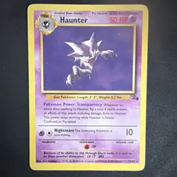 Haunter Pokemon Card 21/62 Fossil 50 HP Regular Rare Wizards 1999 - Image 1