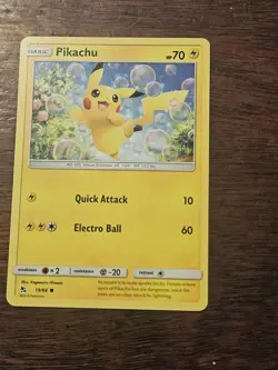 Pokemon Pikachu 19/68 Mint Regular Card, Sun & Moon EN, Hidden Fates - Image 1