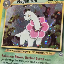 Meganium 10/111 Neo Genesis Holo Rare Vintage WOTC Pokemon Card VLP - Image 3