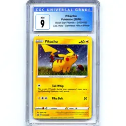 PIKACHU - SWSH039 - Graded CGC 9 - SW&SH BLACK STAR PROMO - Pokemon Card - Image 1