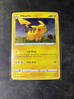Pokemon Pikachu SWSH039 Cosmo Holo Rare Black Star Promo Card LP/NM - Image 1