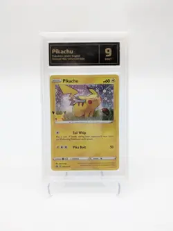 PIKACHU SWSH039 Sword & Shield Black Star Promo Pokemon Card Graded TGC 9 2020 - Image 1