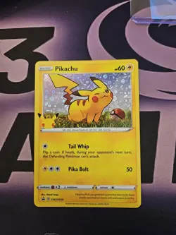 Pikachu SWSH039 Celebrations 25th Black Star Promo Pokemon Card Near Mint #T124 - Image 1
