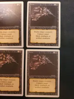4x Terror Revised Edition 3ed NM Playset Magic the Gathering White Boarder Vtg - Image 3