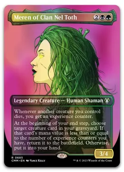 Meren of Clan Nel Toth (Borderless) #685 (Foil) NM Commander Masters Magic MTG - Image 1