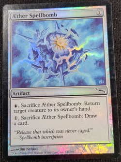 MTG Aether Spellbomb Magic the Gathering Mirrodin Foil - Image 1