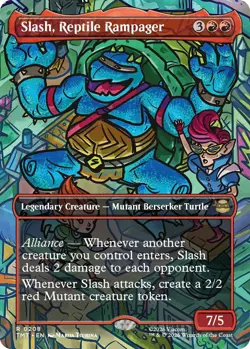 [1x] Slash, Reptile Rampager - Borderless Near Mint, English UB: Teenage Mutant - Image 1