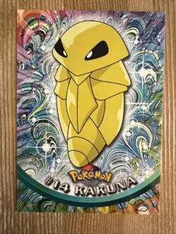 Pokemon Card Kakuna #14 TOPPS Tv Series 1 Blue Logo NM - Image 1