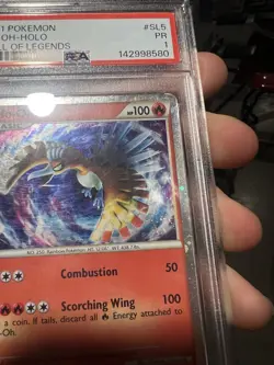 HUGE SWIRL PSA 1 2011 Pokemon Call of Legends SHINY Ho-Oh Holo Foil Rare SL5 - Image 3