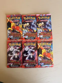 6 X Pokemon TCG Destined Rivals Booster Packs Lot - New Sealed Loose - Image 1