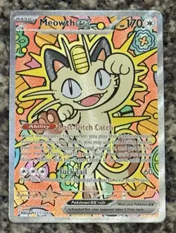 Pokemon TCG Meowth ex 121/088 Special Illustration Rare Perfect Order SIR - Image 1