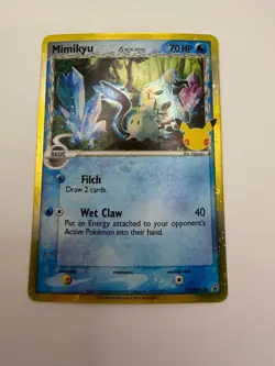 Pokemon Mimikyu SWSH136 Holo Promo Delta Species 25th Anniversary Stamp NM - Image 1