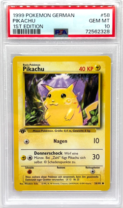 Pikachu PSA 10 1st Edition German Base Set 1999 58/102 Pokemon GEM MT - Image 3