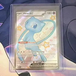 The Pokemon Mew EX SV: Paldean Fates Shiny Ultra Rare Holo 180 HP 216/091 - Image 1
