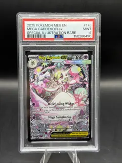 2025 POKEMON MEG EN-MEGA EVOLUTION #178 MEGA GARDEVOIR EX PSA 9 - Image 1