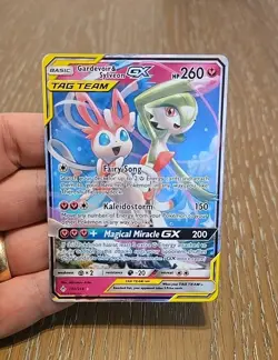 2019 Pokemon SM Unbroken Bonds Gardevoir Sylveon Tag Team Holo #130/214 - Image 1