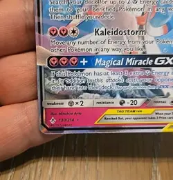 2019 Pokemon SM Unbroken Bonds Gardevoir Sylveon Tag Team Holo #130/214 - Image 2