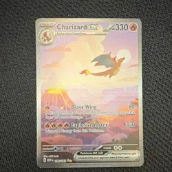Pokemon Charizard ex 199/165 Scarlet & Violet 151 Full Art Holo Rare 330 HP - Image 1