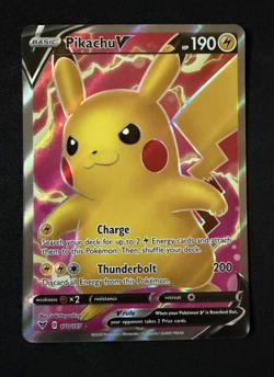 Pikachu V 170/185 Full Art Ultra Rare Vivid Voltage Pokemon TCG NM - Image 1