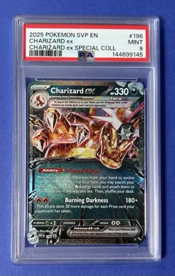 2025 Pokemon SVP EN Charizard ex Charizard ex Special Coll #196 PSA 9 MINT - Image 1