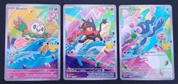 Pokemon First Partner Illustration Collection Series 1 Alolan GEN 7 Starters NM - Image 1