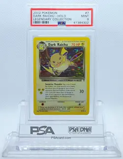 2002 POKEMON LEGENDARY COLLECTION DARK RAICHU #7 HOLO PSA 9 MINT #41384302 - Image 2