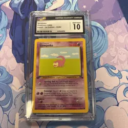 CGC GEM MINT 10 Pokemon Slowpoke 55/62 1999 Fossil 1st Edition - Image 1