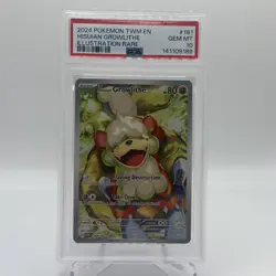 Hisuian Growlithe 181/167 Twilight Masquerade IR Pokemon PSA 10 GEM MINT!! - Image 1
