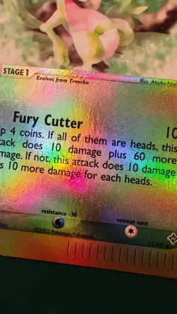 2003 Pokemon TCG EX Dragon : Grovyle REVERSE HOLO - #31/97 LP - Image 4