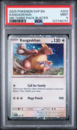 2025 POKEMON SVP EN-SV BLACK STAR PROMO #202 KANGASKHAN PSA 9 - Image 1
