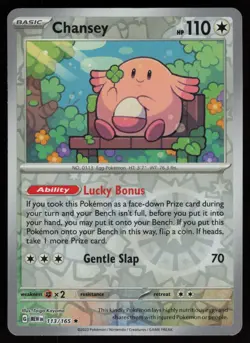 CHANSEY 113/165 RARE 151 POKEMON REVERSE HOLO NM/M - Image 1