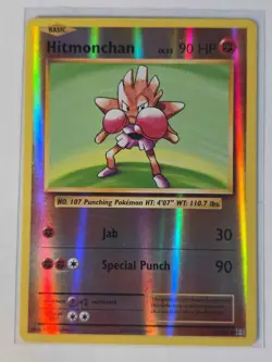 Hitmonchan 62/108 Holo Rare Evolutions Pokemon REVERSE HOLO NM - Image 1