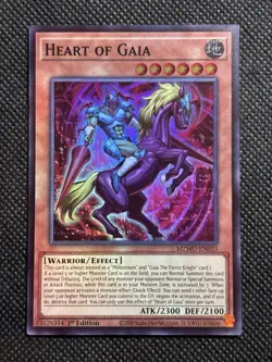 YuGiOh! - Heart of Gaia MZMU-EN033 Super Rare 1st Edition Near Mint - Image 1