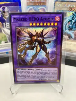 YuGiOh Masked Hero Atomic MZMU-EN016 Super Rare 1st ED - Image 1