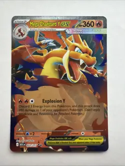 Mega Charizard Y ex 022/217 Ascended Heroes English Pokemon TCG NM - Image 1