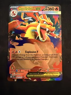 Mega Charizard Y EX 022/217 Pokemon TCG Ascended Heroes Fresh Pack Pull NM - Image 2