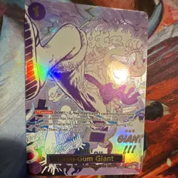 One Piece CCG Bandai Gum-Gum Giant OP09-078 The Four Emperors Event Holo Card - Image 1