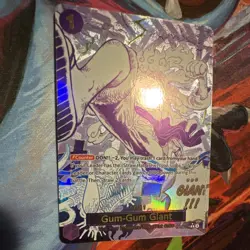 One Piece CCG Bandai Gum-Gum Giant OP09-078 The Four Emperors Event Holo Card - Image 5