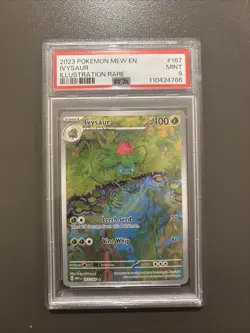 Pokemon TCG Ivysaur Scarlet Violet 151 Holo Card 167/165 PSA 9 Mint Illustration - Image 1
