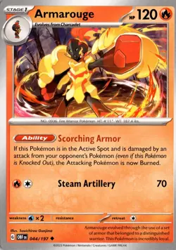 Armarouge 044/197 SV03: Obsidian Flames Pokemon Card TCG - Image 1